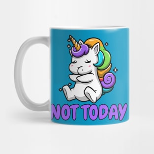 Not Today Lazy Unicorn Mug